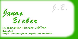 janos bieber business card